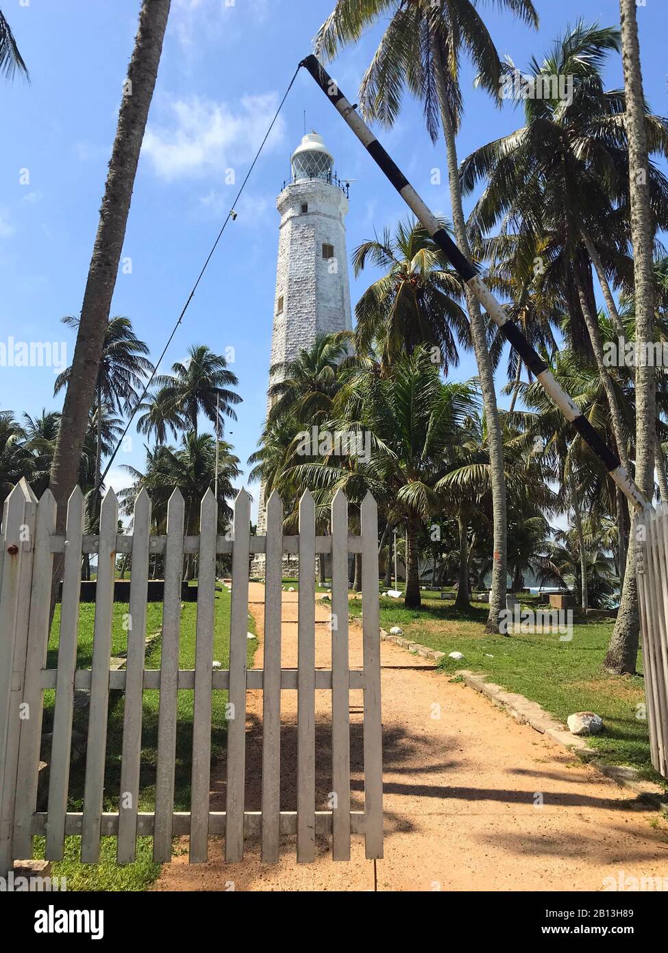 Dondras Leuchtturm aus der Kolonialzeit, an der südlichsten Spitze Sri Lankas Stockfoto