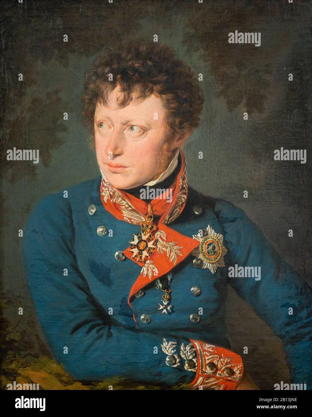 "Der bayerische Regierungsgeneral Baron Clemens von Raglovich" (c Von Barbara Krafft (1764-1825). Stockfoto