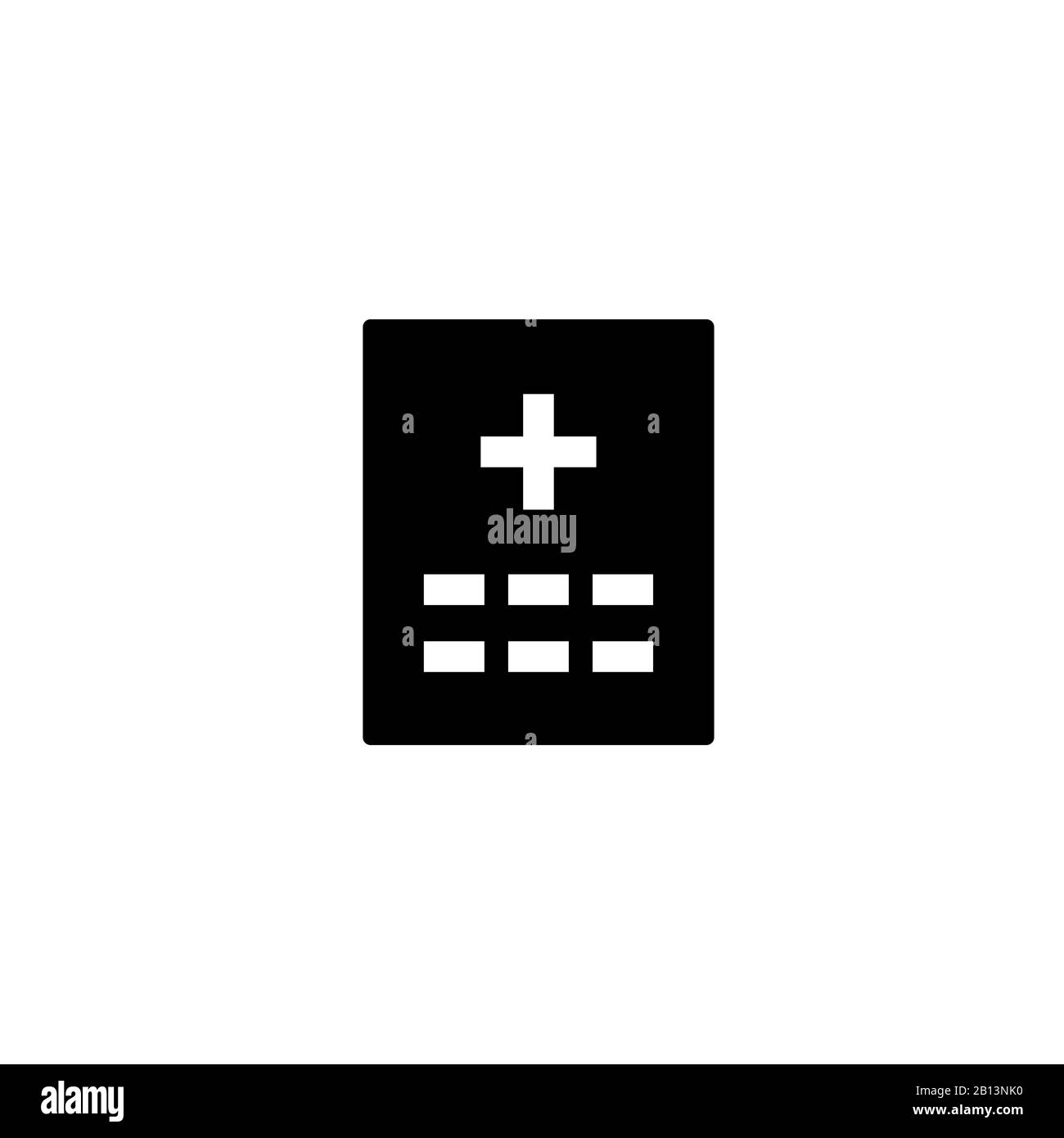 Vektorvorlage für das Design von Krankenhaus-Symbolen Stockfoto