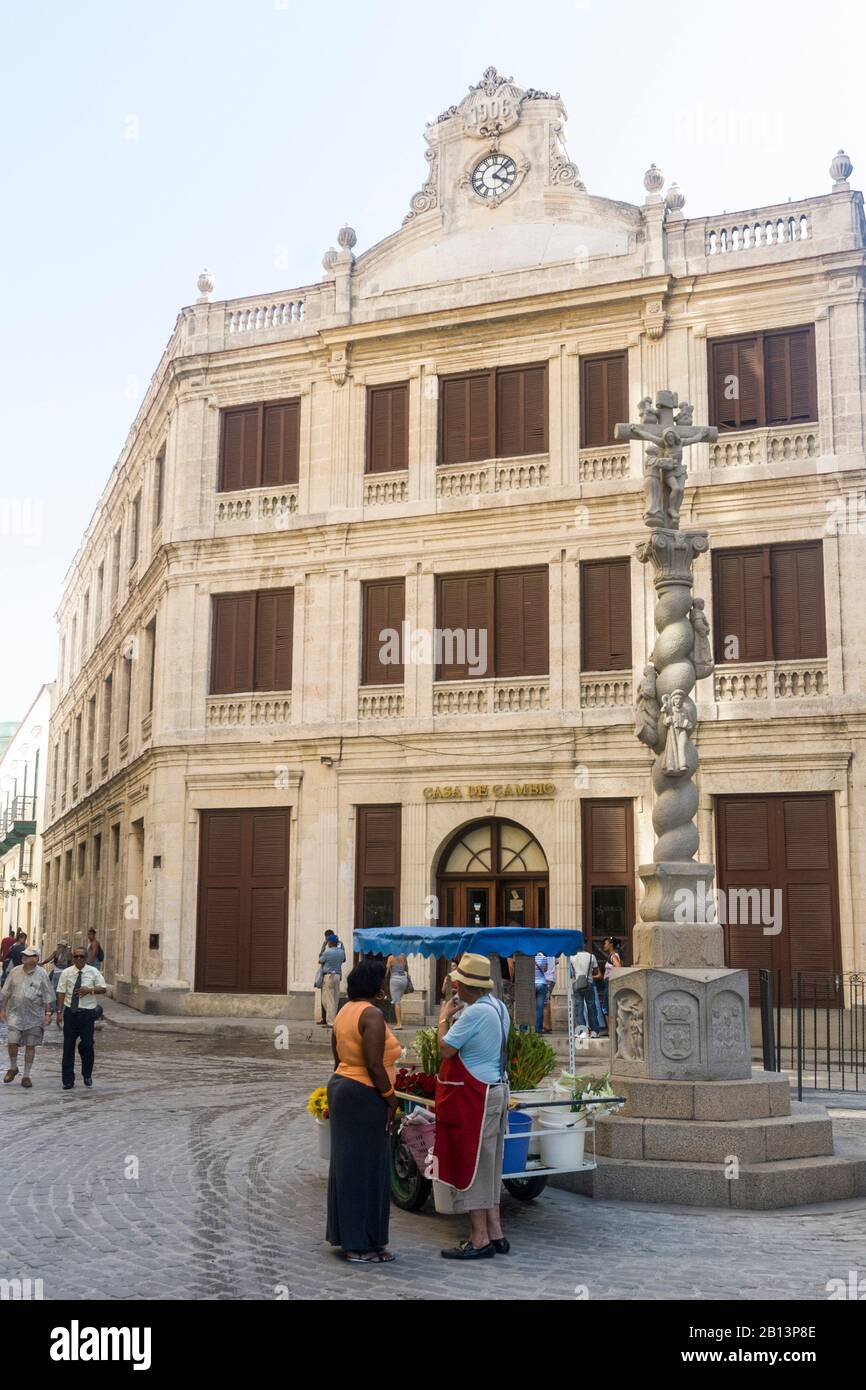 Gebäude des Exchange House, Havanna, Kuba Stockfoto