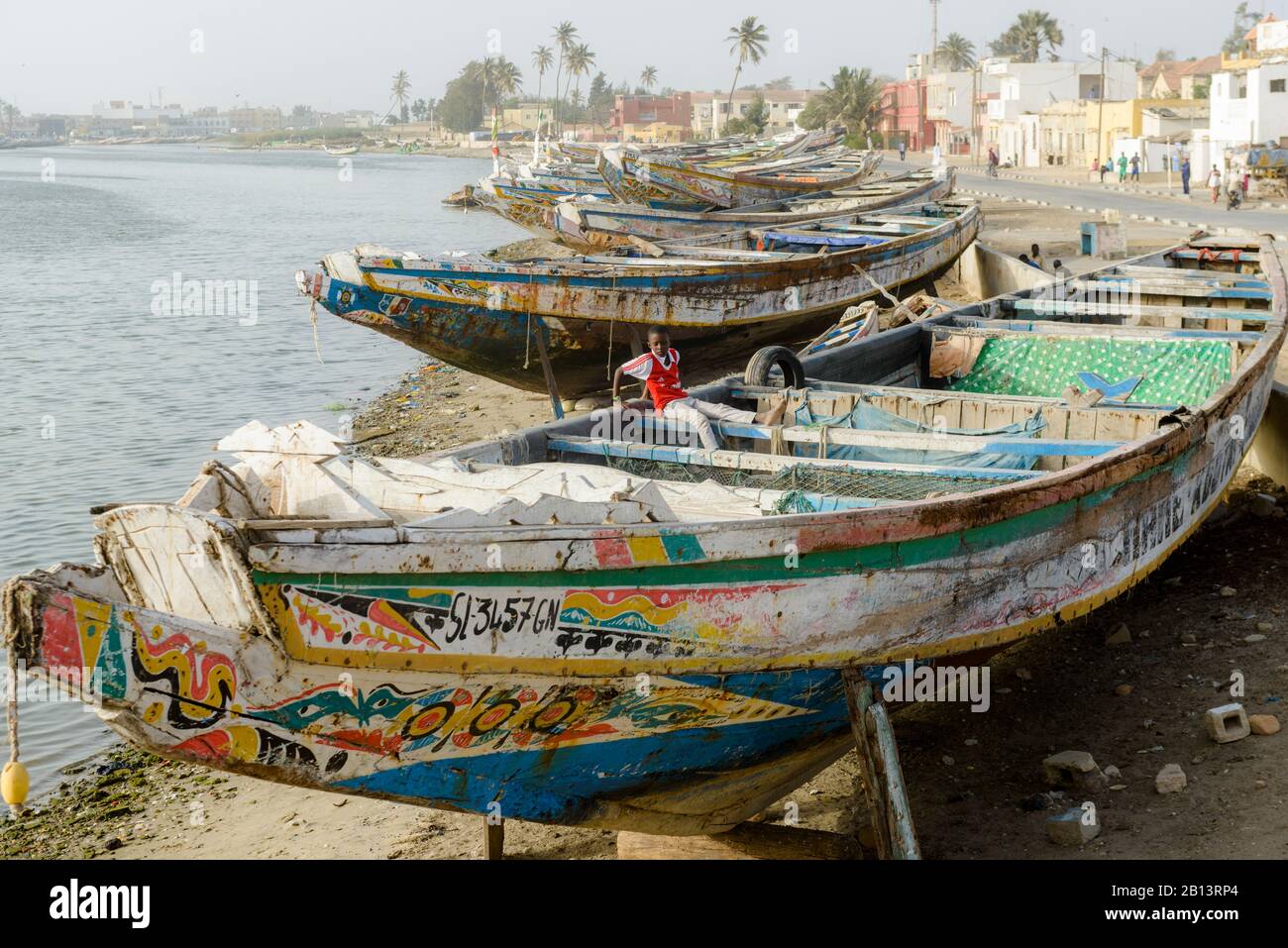 Binnenflüsse von St, Louis, Senegal Stockfoto