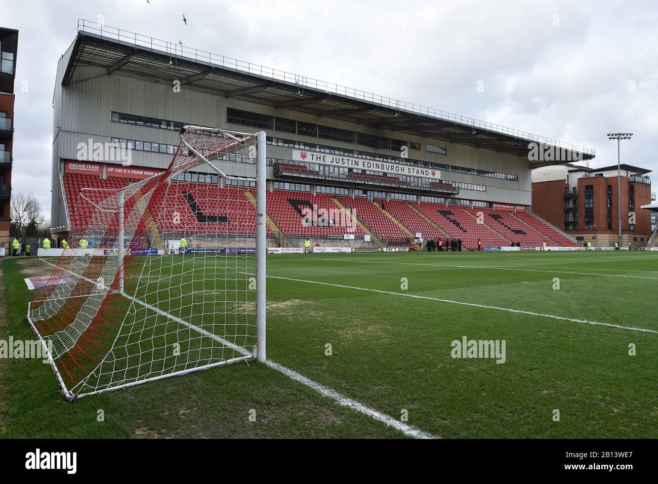 London, Großbritannien. Februar 2020. London, ENGLAND - 22. FEBRUAR Allgemeine Sicht auf das Brisbane Road Stadium von Leyton Orient vor dem Spiel der Sky Bet League 2 zwischen Leyton Orient und Oldham Athletic im Matchroom Stadium, London am Samstag, 22. Februar 2020. (Kredit: Eddie Garvey/MI News) Foto darf nur für redaktionelle Zwecke in Zeitungen und/oder Zeitschriften verwendet werden, Lizenz für kommerzielle Nutzung erforderlich Kredit: MI News & Sport /Alamy Live News Stockfoto