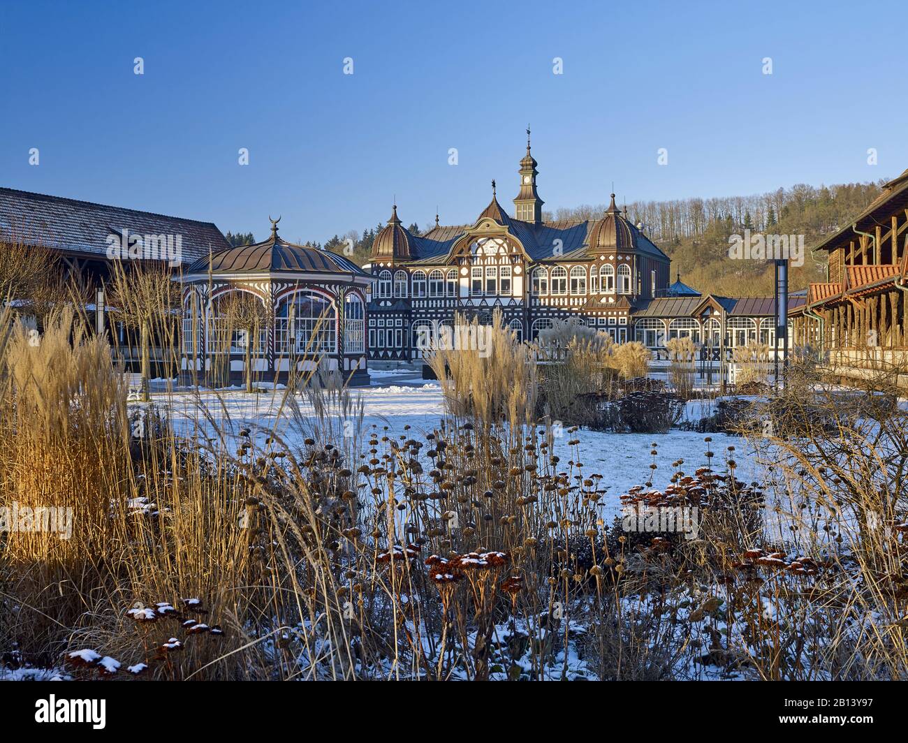 Mittelbau des Graduiertenhauses in Bad Salzungen, Thüringen, Deutschland Stockfoto