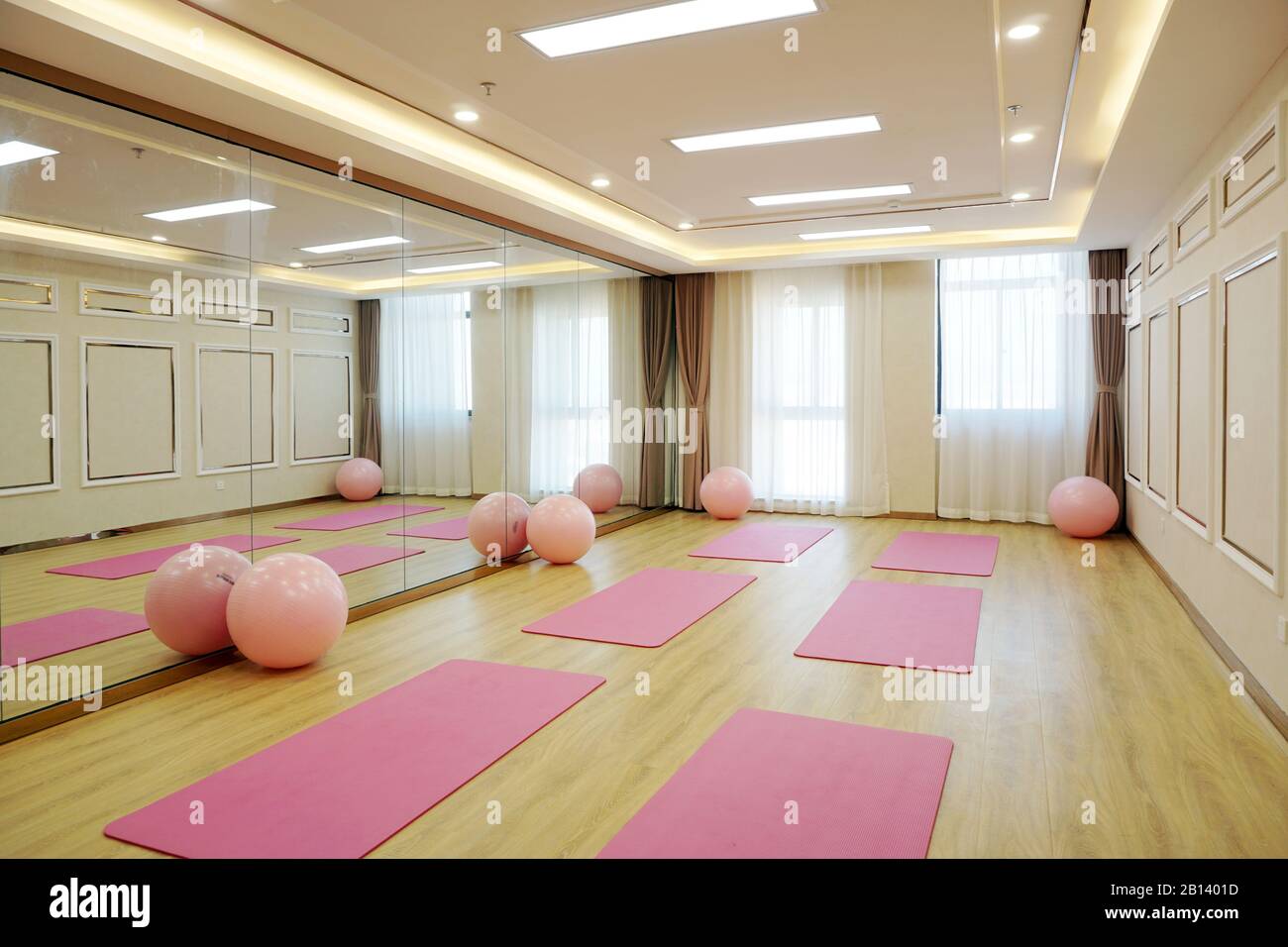 Niemand hat einen Yoga-Trainingssaal Stockfoto