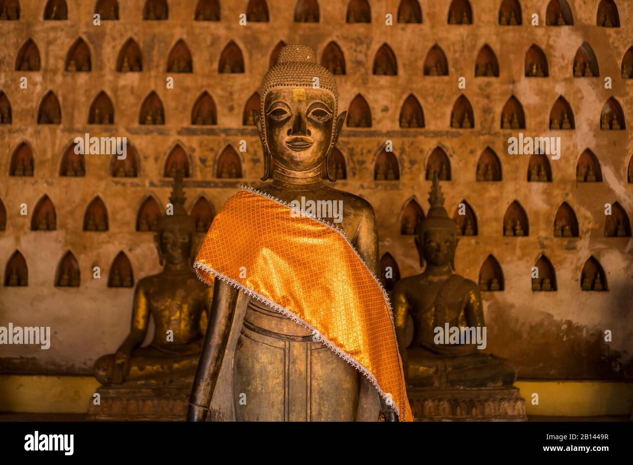 Tempel in Vientiane, Laos Stockfoto