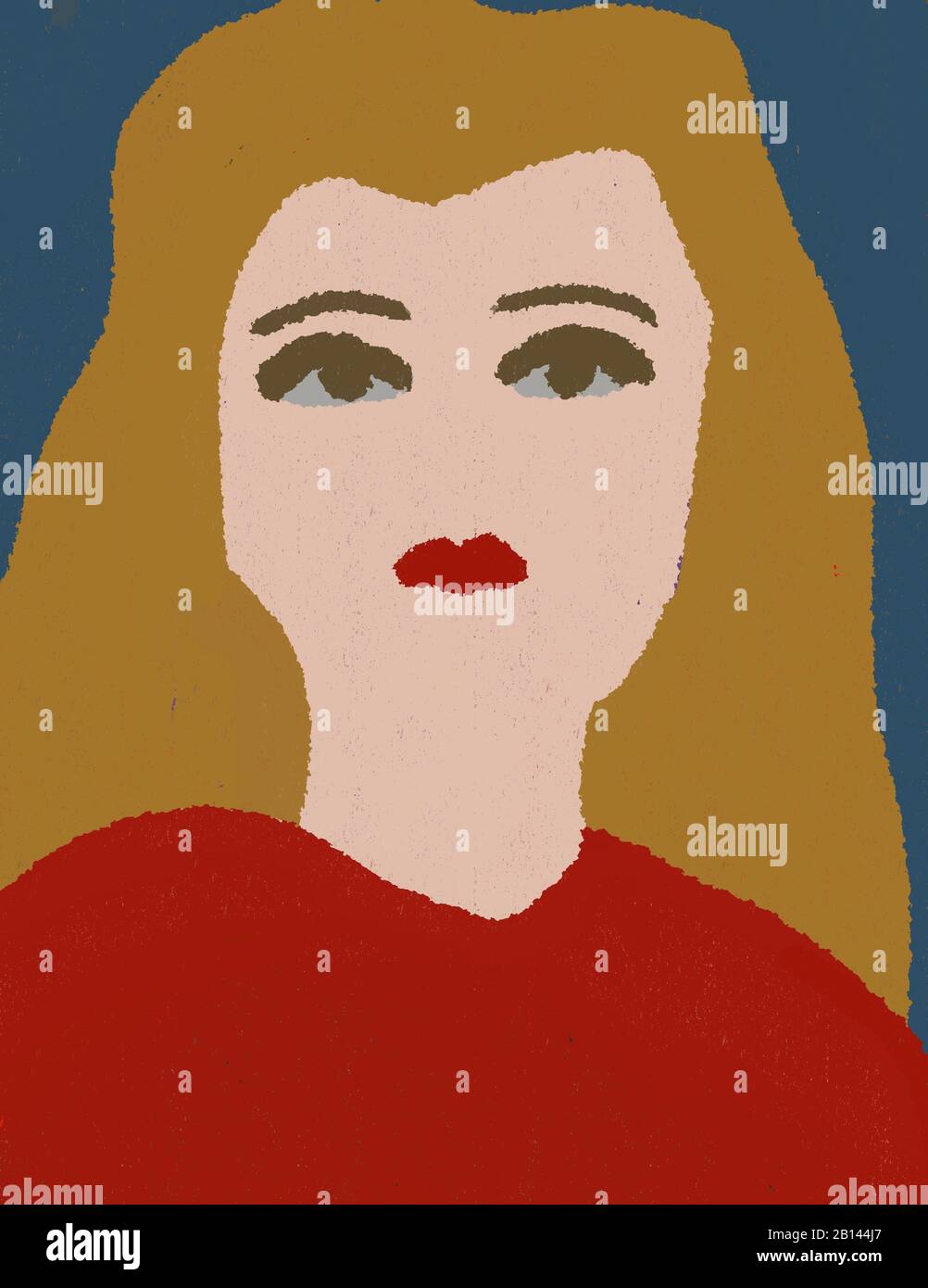 Frau Porträt digitale Kunst Malerei Illustration Stockfoto