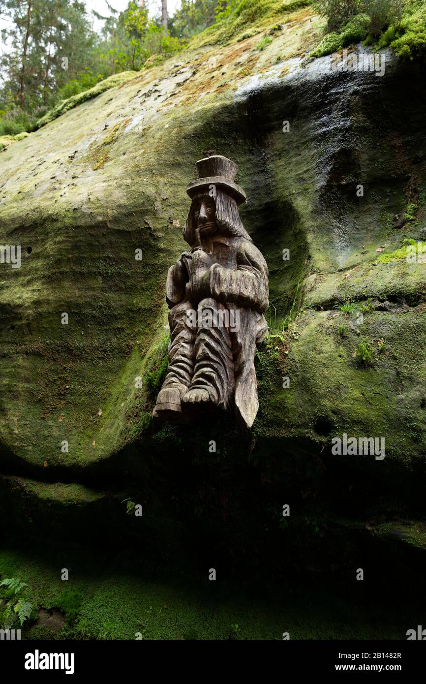 Hrensko-Schlucht in Tschechien Stockfoto