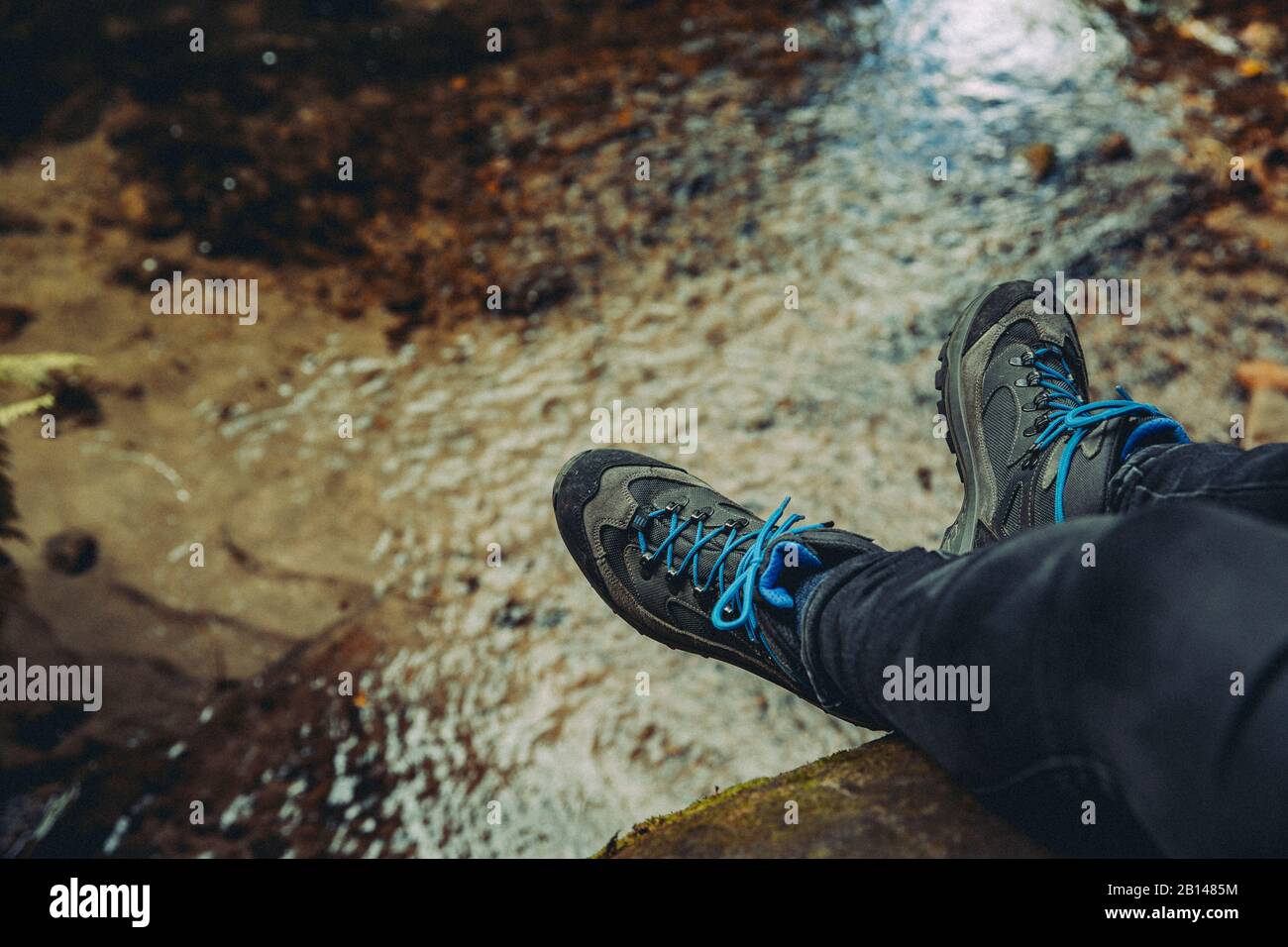 Hrensko-Schlucht in Tschechien, Frau Stockfoto