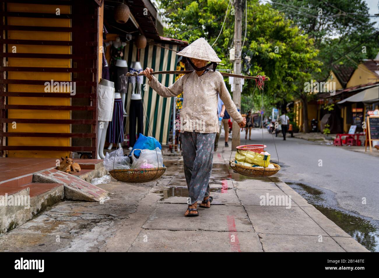 Straßenhändler, Hoi an, Vietnam Stockfoto