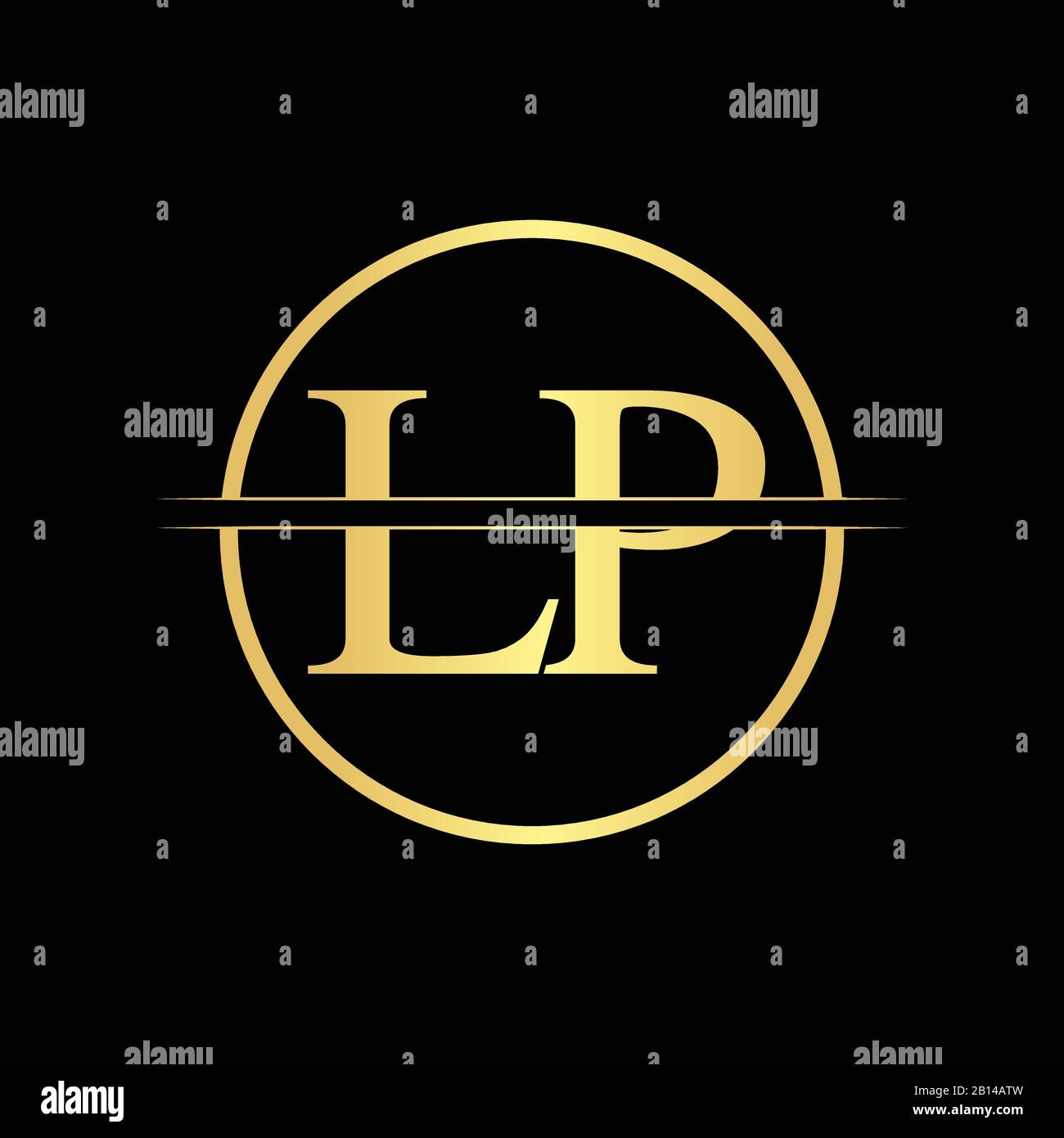 Erste LP Brief Logo Design vector Template. Abstrakte Buchstaben LP Logo Design Stock Vektor