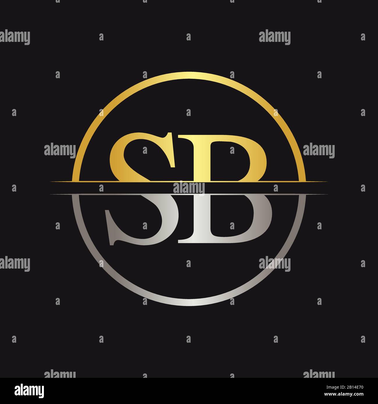 Initial SB Logo Design Vector Template. SB Schreiben Logo Design Stock Vektor