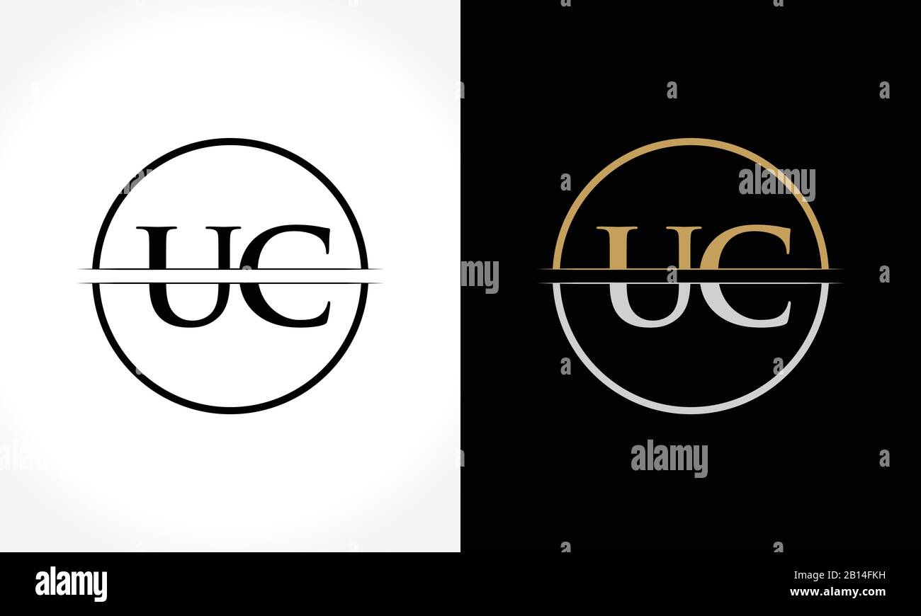 Initial UC Logo Design Vector Template. UC Schreiben Logo Design Stock Vektor