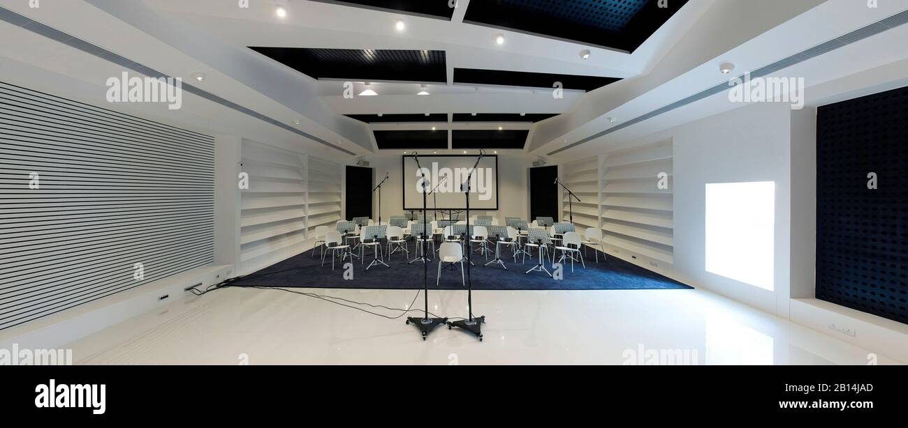 Chennai, INDIEN - Januar 2017: Ein Multiplex von Studios für Harris Jayaraj, einen sehr bekannten indischen Musikkomponisten. Stockfoto