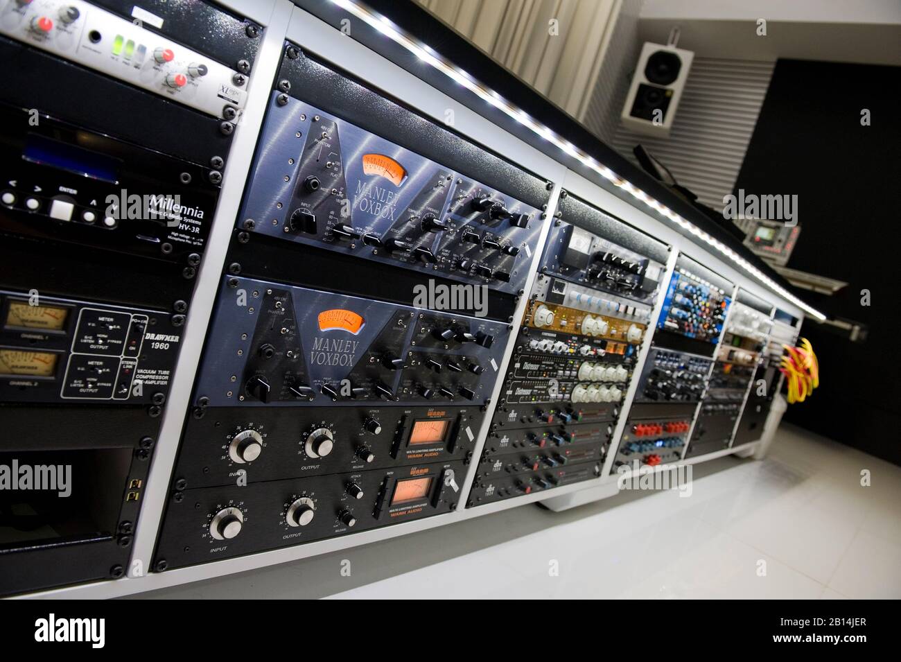 Chennai, INDIEN - Januar 2017: Ein Multiplex von Studios für Harris Jayaraj, einen sehr bekannten indischen Musikkomponisten. Stockfoto