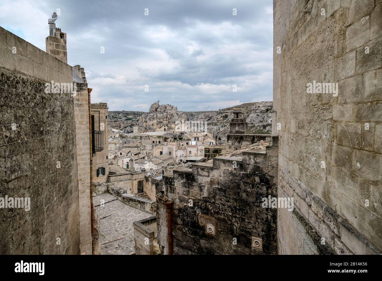 Traditionelle Häuser der alten Stadtarchitektur von matera, italien Basilikata Stockfoto