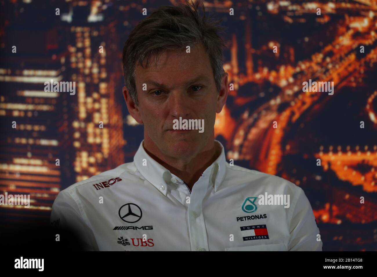 James Allison Mercedes-Ingenieur von AMG F1, Formel-1-Weltmeisterschaft 2020, Wintertesttage #1 2020 Barcelona, 19. Bis 21. Februar 2020. Stockfoto