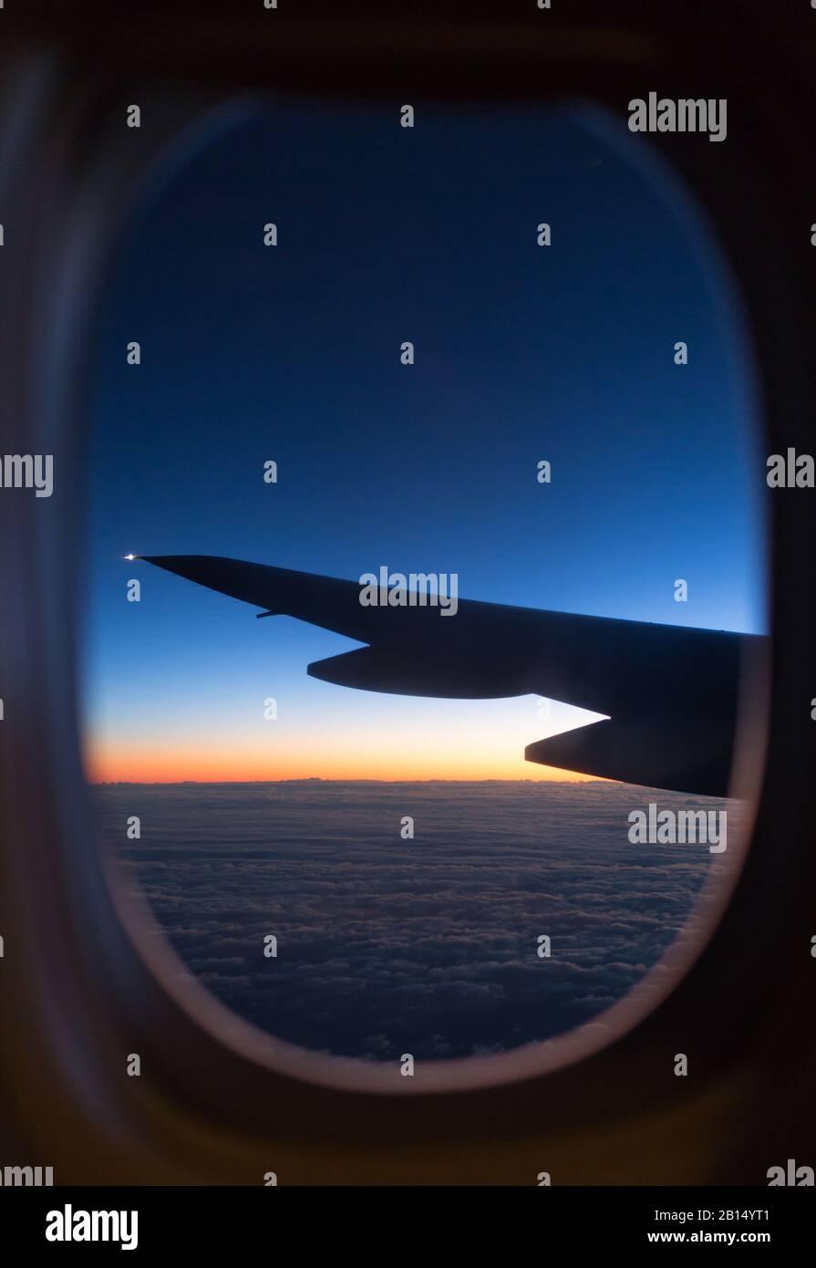Blick aus dem Flugzeug Stockfoto