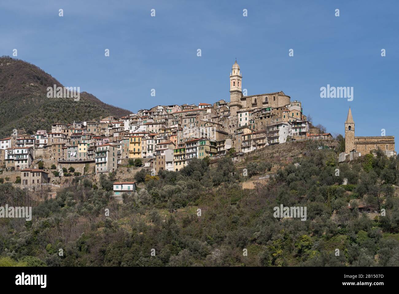 Altes Dorf Montalto, Provinz Imperia, Region Ligurien, nordwestliches Italien Stockfoto
