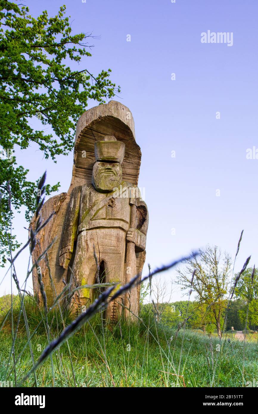 Holzsoldat in der Festung Daatselaar, Niederlande, Utrechter, Fort Daatselaar, Renswoude Stockfoto