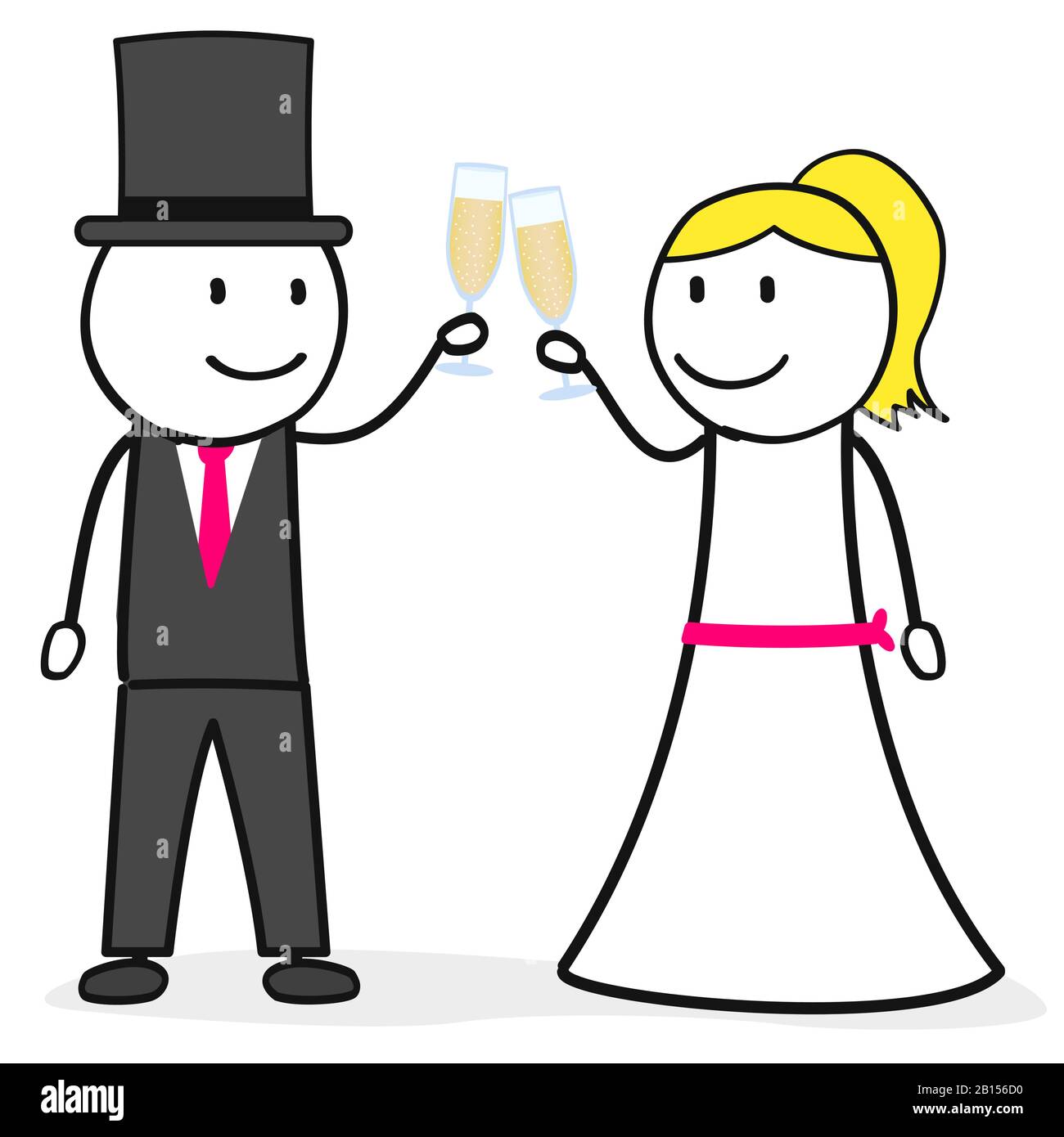 Braut und Bräutigam Stock Vektor