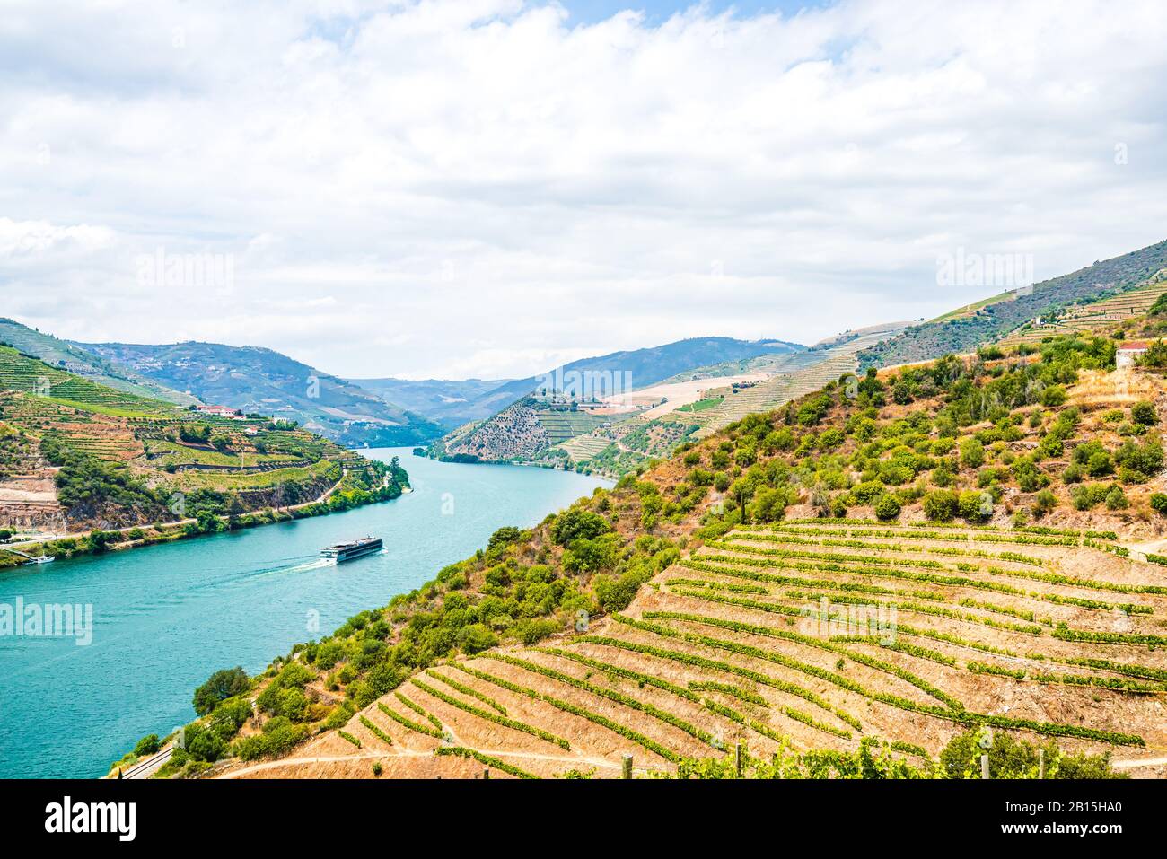 Blick auf Die Weinberge im Tal des Flusses Douro, Portugal Stockfoto