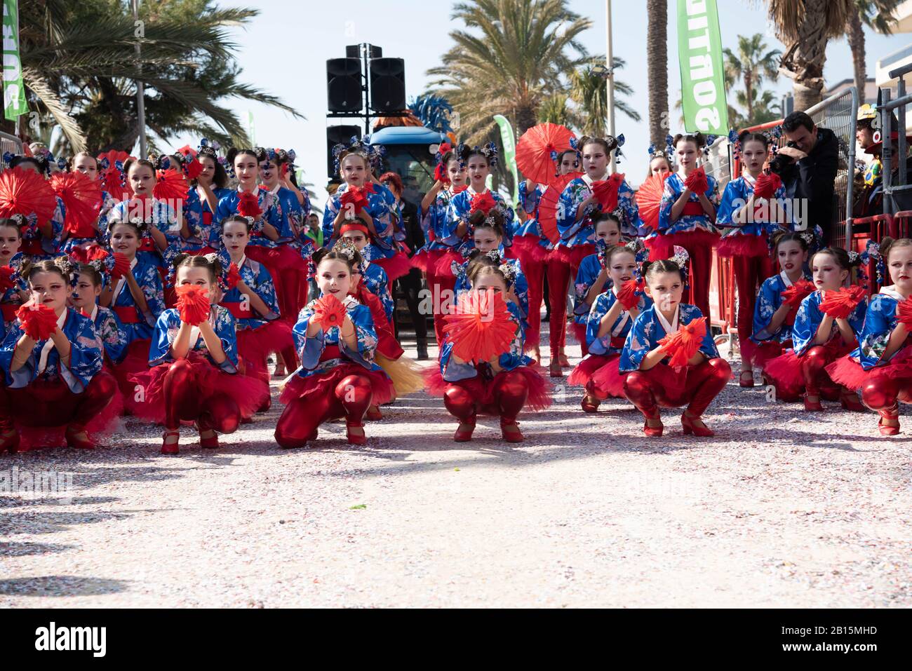 SITGES BARCELONA 2020/ CARNAVAL DE SITGES RÚA INFANTIL 23/02/200 Stockfoto