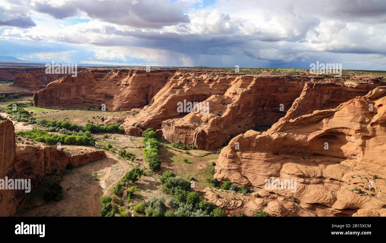 Monument Canyon, Canyon de Chelly, National Monument, Chinle, Arizona, Vereinigte Staaten Stockfoto
