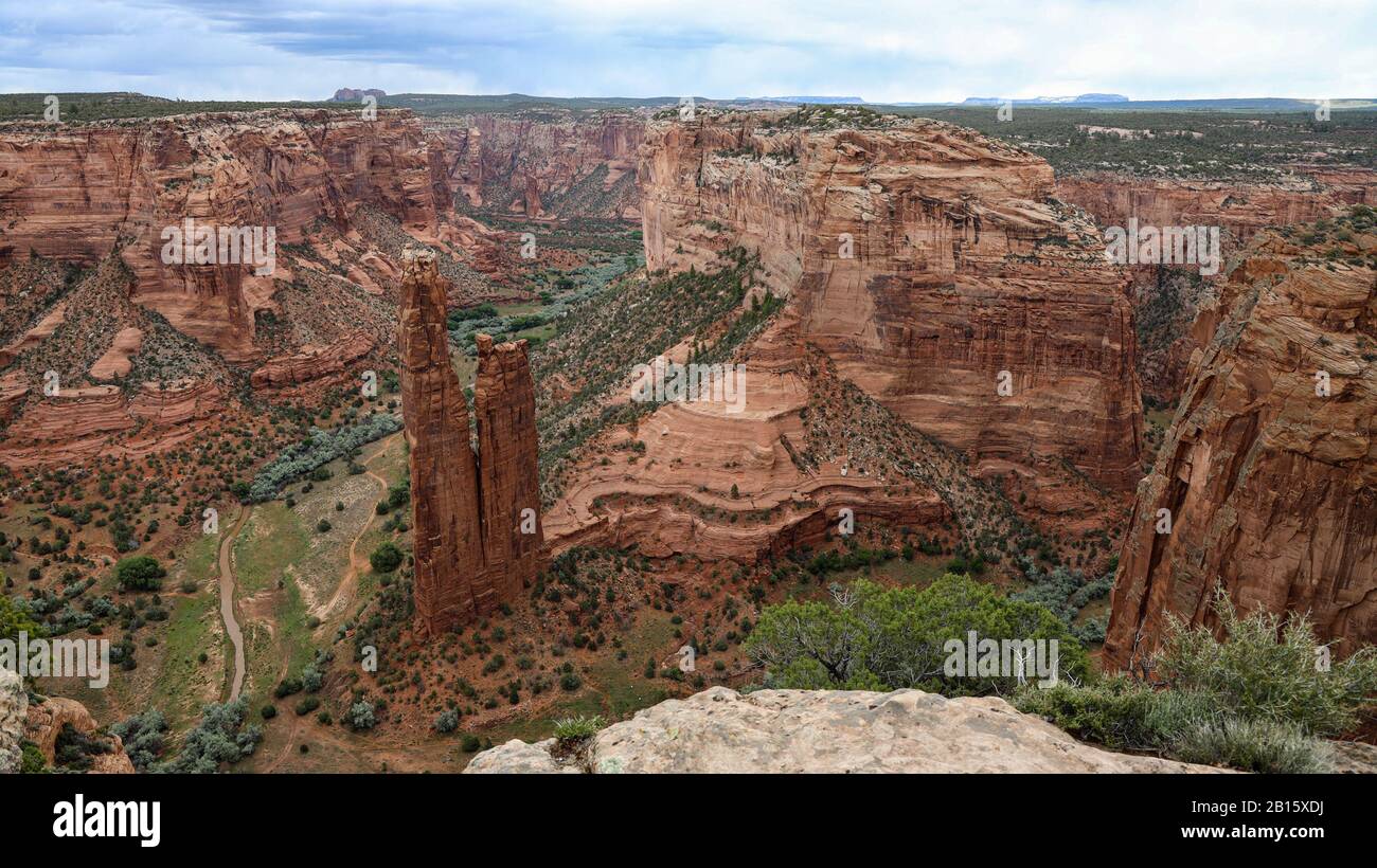Monument Canyon, Canyon de Chelly, National Monument, Chinle, Arizona, Vereinigte Staaten Stockfoto