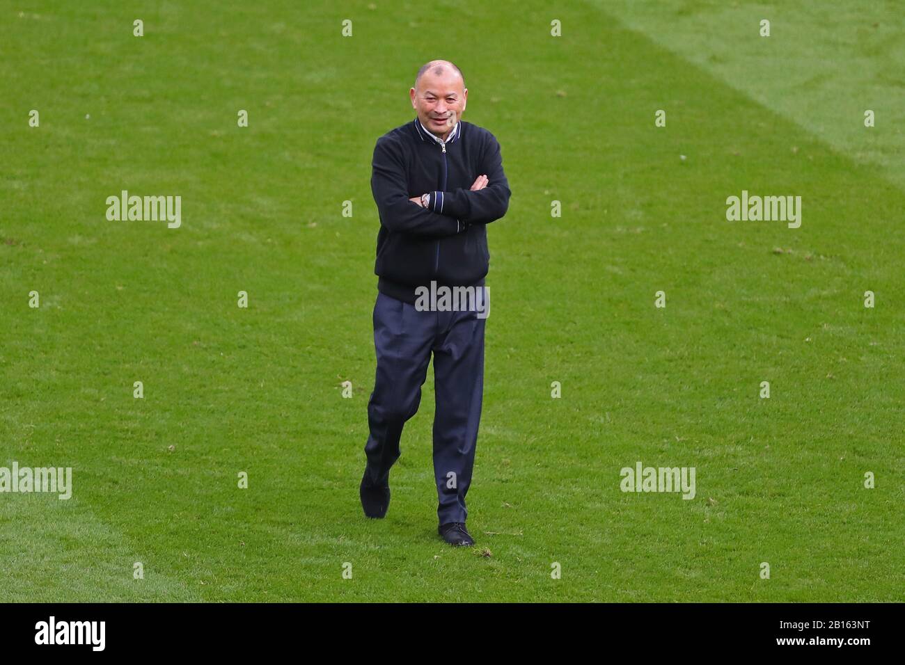 London, Großbritannien. Februar 2020. Englands Coach Eddie Jones während Guinness Six Nations zwischen England und Irland im Twickenham Stadium, London, England am 23. Februar 2020 Credit: Action Foto Sport/Alamy Live News Stockfoto