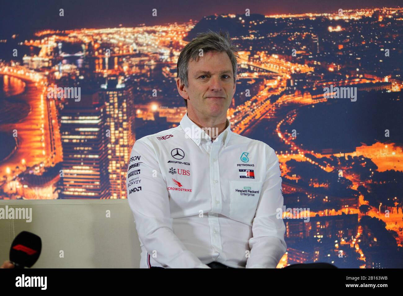 Barcelona, Spanien. Februar 2020. James Allison Mercedes-Ingenieur von AMG F1, Formel-1-Weltmeisterschaft 2020, Wintertesttage #1 2020 Barcelona, 19. Bis 21. Februar 2020. Kredit: Unabhängige Fotoagentur/Alamy Live News Stockfoto