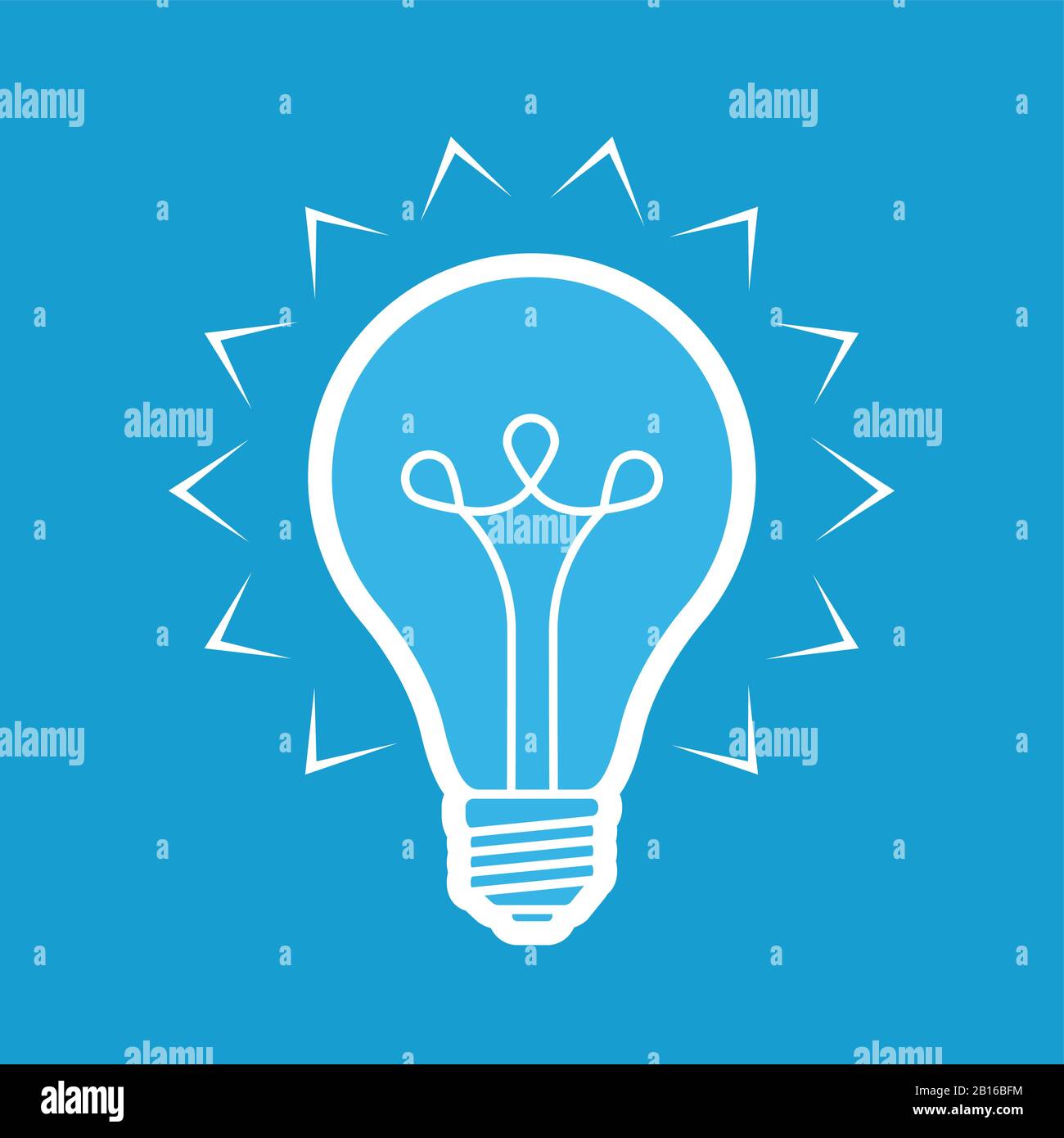 Glühlampe, Symbol. Electricity Innovation Idea Vector Illustration Stock Vektor