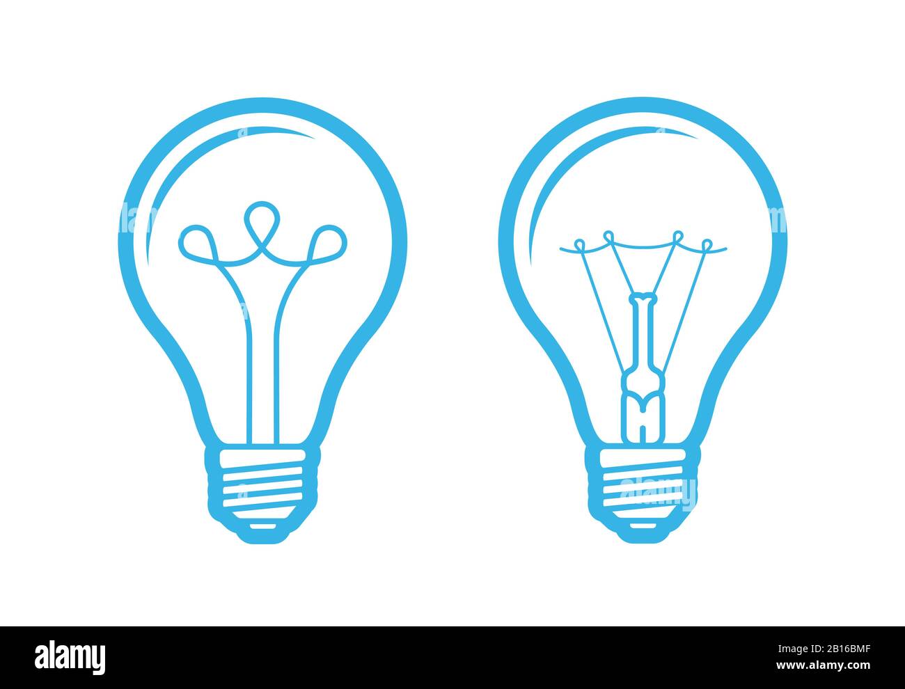 Symbol der Glühlampe. Elektrizität, Innovation, Ideenvektor Stock Vektor