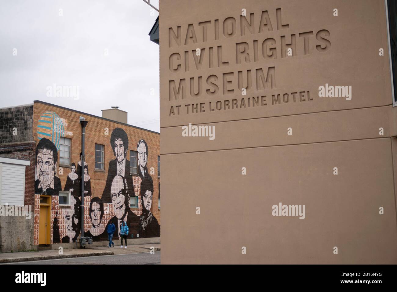 Memphis, Tennessee - 27. Januar 2020: National Civil Rights Museum Logo im Lorraine Motel, Ort des MLK-Attentats Stockfoto