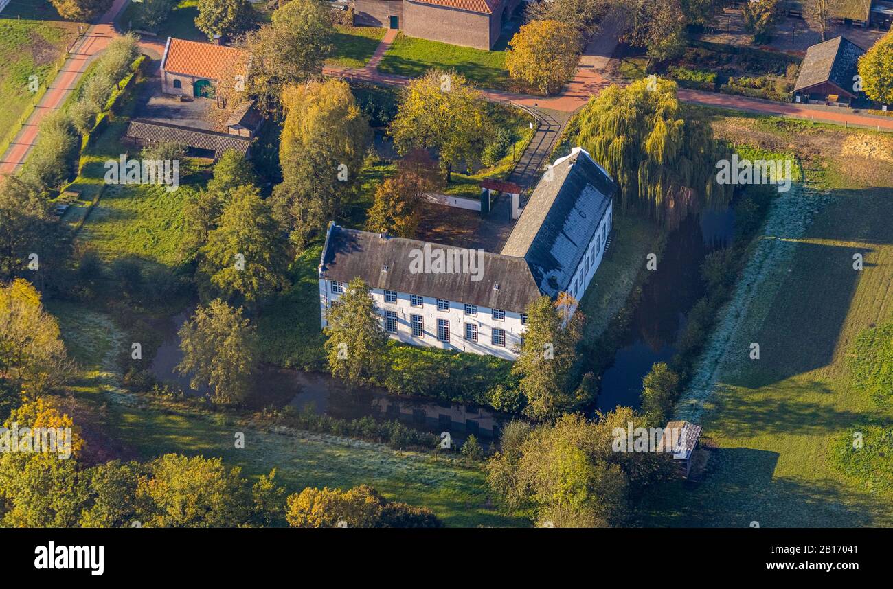 Luftbild, Schloss Dorenburg, Niederrheinisches Freilichtmuseum, Bezirk Bruckhausen, Grefrath, Niederrhein, Nordrhein-Westfalen, G. Stockfoto