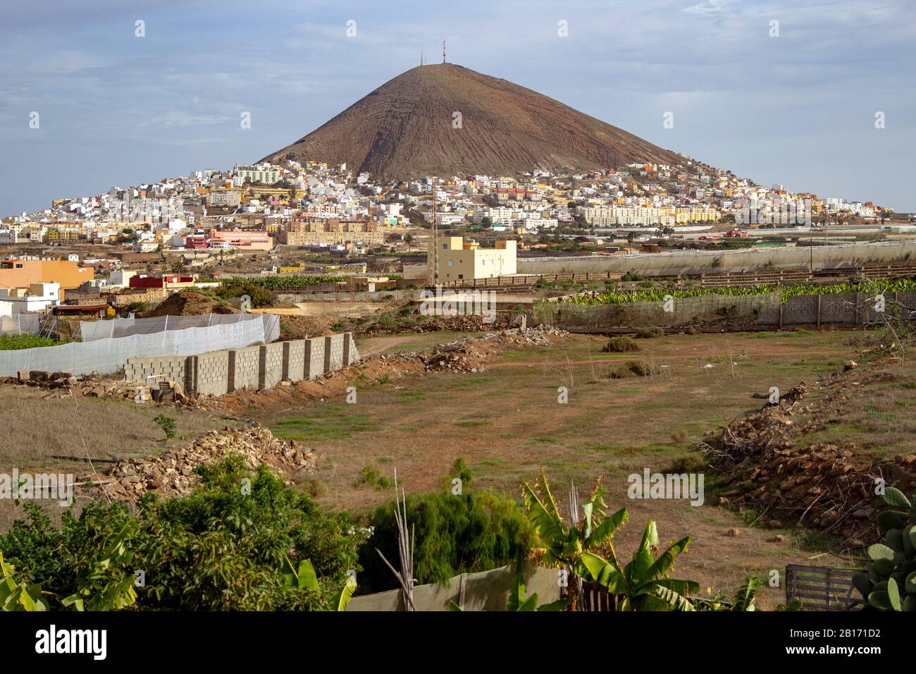 Blick auf Galdar, Gran Canaria Stockfoto