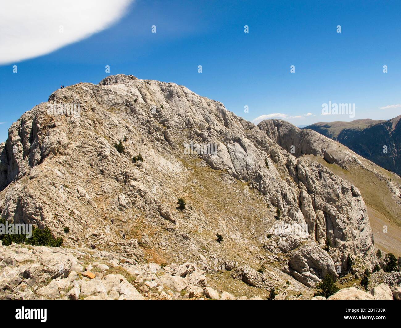 Pedraforca Peak. Sierra del Cadi. Barcelona. Spanien Stockfoto