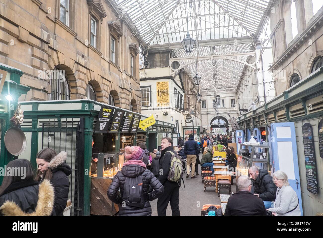 St. Nicholas Market, St Nick's, Street Food, Geschäfte, Bristol, Stadt, Zentrum, West Country, Südwesten, England, Englisch, Großbritannien, Großbritannien, Großbritannien, Großbritannien Stockfoto