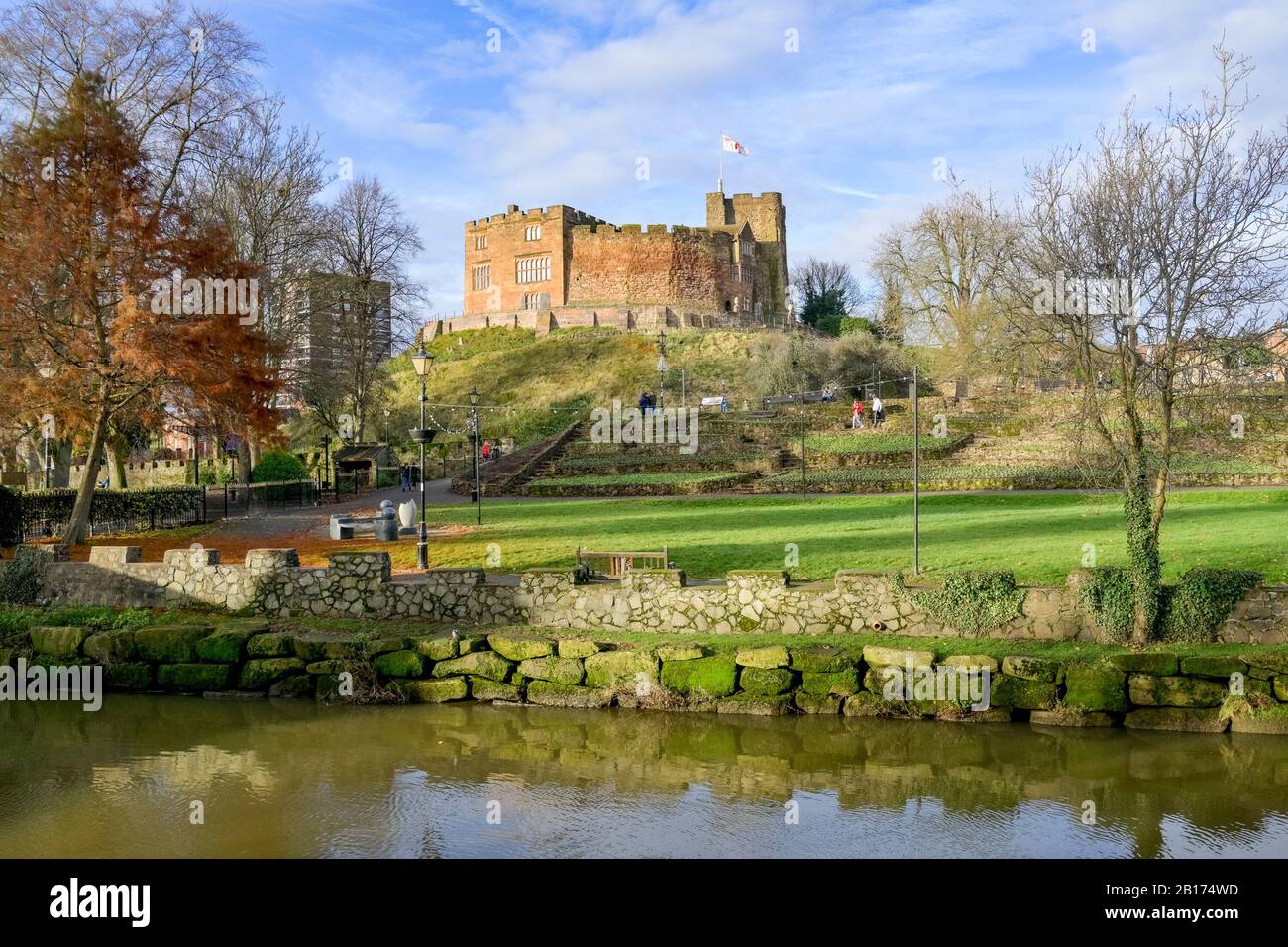 Tamworth Castle Eine Normannische Burg Stadt Tamworth Staffordshire England Stockfotografie Alamy