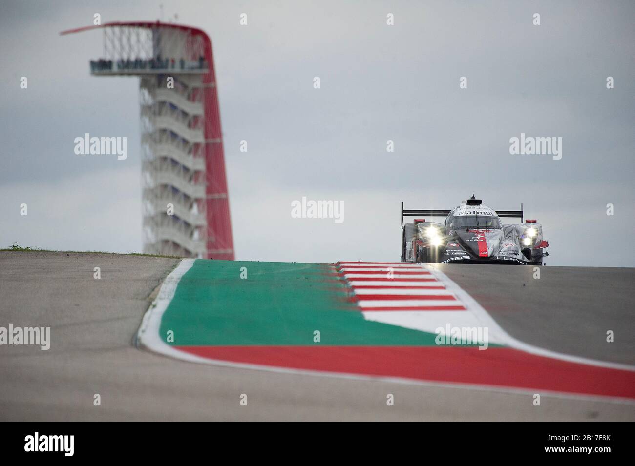 Austin, Texas, USA. Februar 2020. Rebellion Racing Bruno Senna (Fahrer 1), Gustavo Menezes (Fahrer 2) und Norman Nato (Fahrer 3) mit LMP1 #01, die den Rebellion R13 Gibson bei Lone Star Le Mans - 6 Stunden Circuit of The Americas in Austin, Texas, fahren. Mario Cantu/CSM/Alamy Live News Stockfoto
