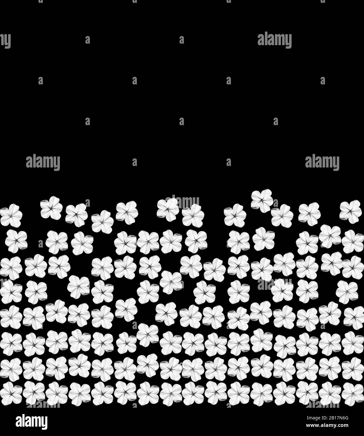 Digital Photo Collage and Manipulation Technik Schwarzweiß Blumen gemusterter Motivhintergrund Stockfoto