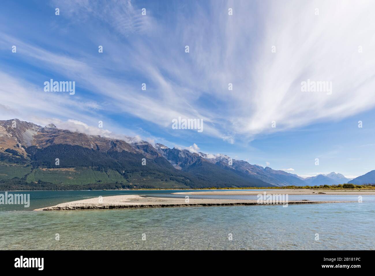 Neuseeland, Ozeanien, Südinsel, Otago, Neuseeland Alpen, Glenorchy, Lake Wakatipu Stockfoto