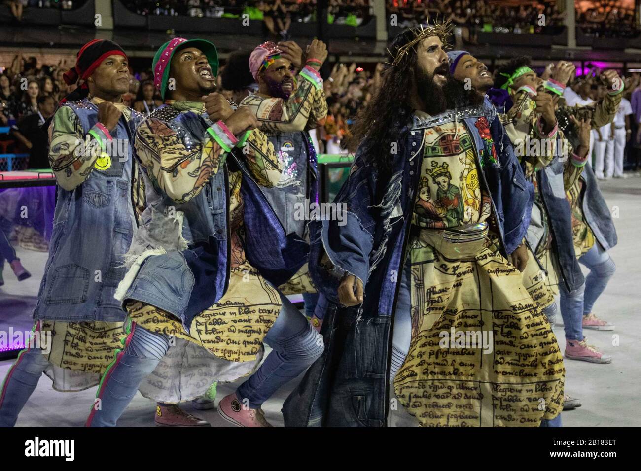 Rio de Janeiro, Brasilien. Februar 2020. Ehrenausschuss der Samba-Schule EstaÃÂ§ÃÂ£o Primeira de Mangueira, am ersten Tag der Sondergruppen-Parade im Karneval in Rio de Janeiro, veranstaltet in der Marques de Sapucai Avenue.Foto: Diego Maranhoa Credit: Diego Maranhoa/AM Press/ZUMA Wire/Alamy Live News Stockfoto