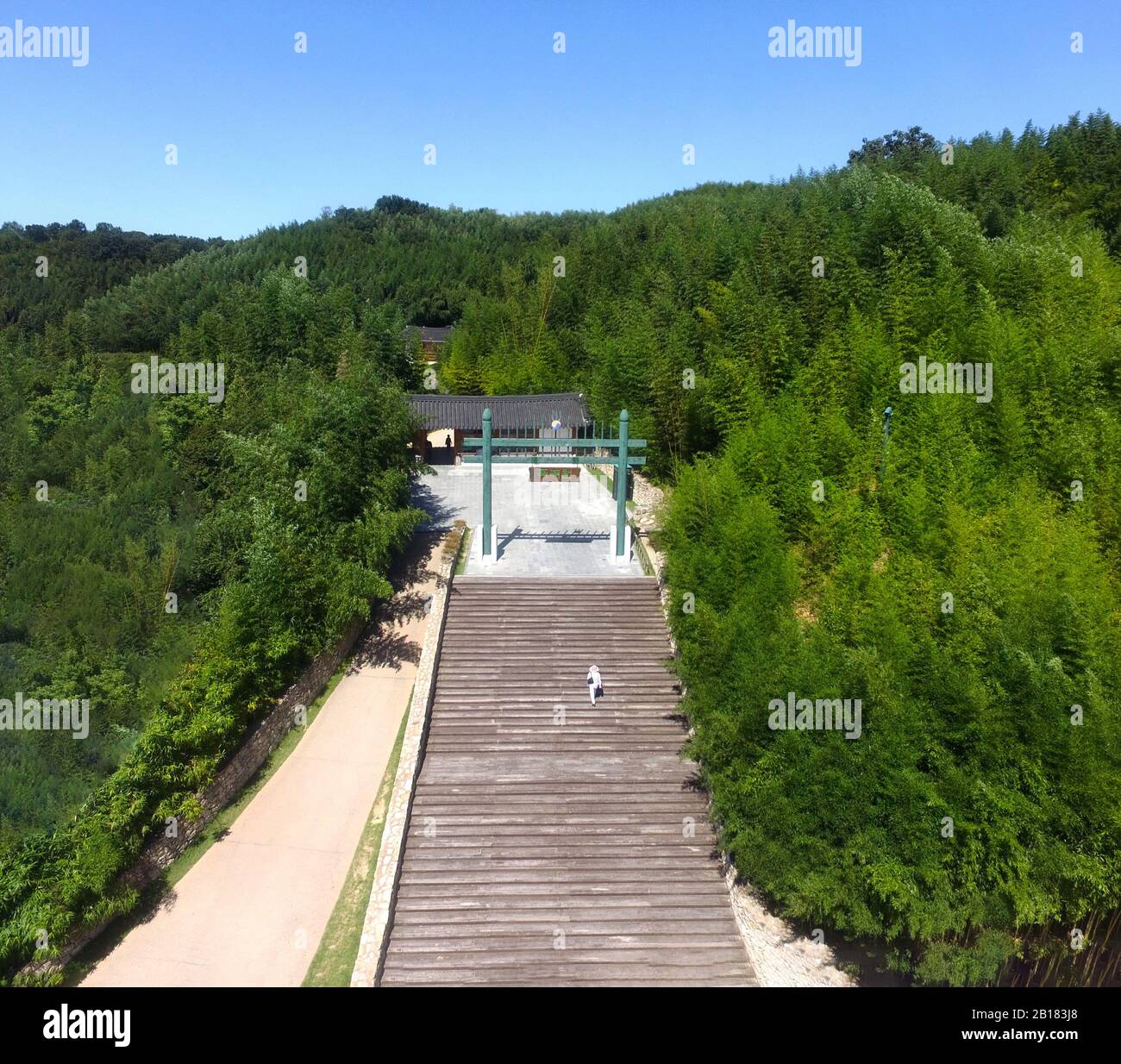 Landschaft von Juknokwon in Damyang, Jeonnam, Südkorea, Asien Stockfoto