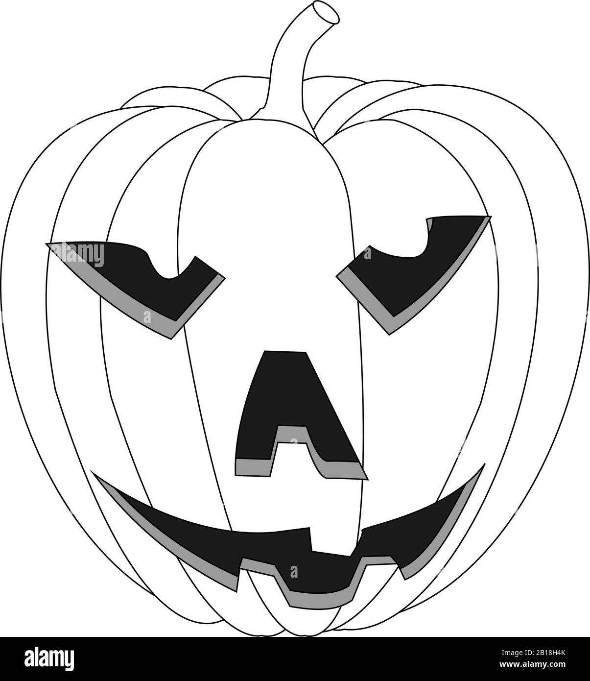 Halloween Kürbis. Geschnitztes Gesicht Stock Vektor