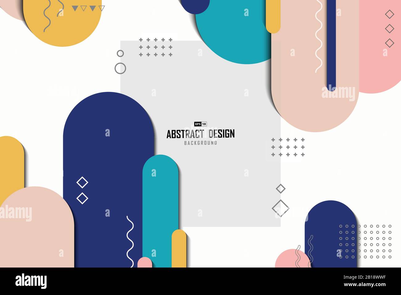 Abstraktes, abgerundetes Farb-Trendkonzept für den Hintergrund von Kunstwerken. Verwendung für Werbung, Poster, Werbung, Buch, Druck, Geschäftsbericht. Illustrationsvektor eps10 Stock Vektor