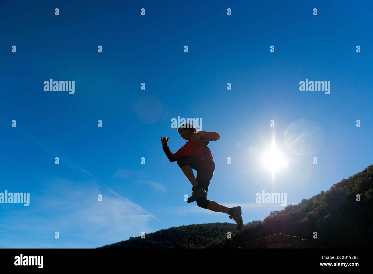 Trekking (Nationalpark Cabañeros, Toledo, Spanien) Stockfoto