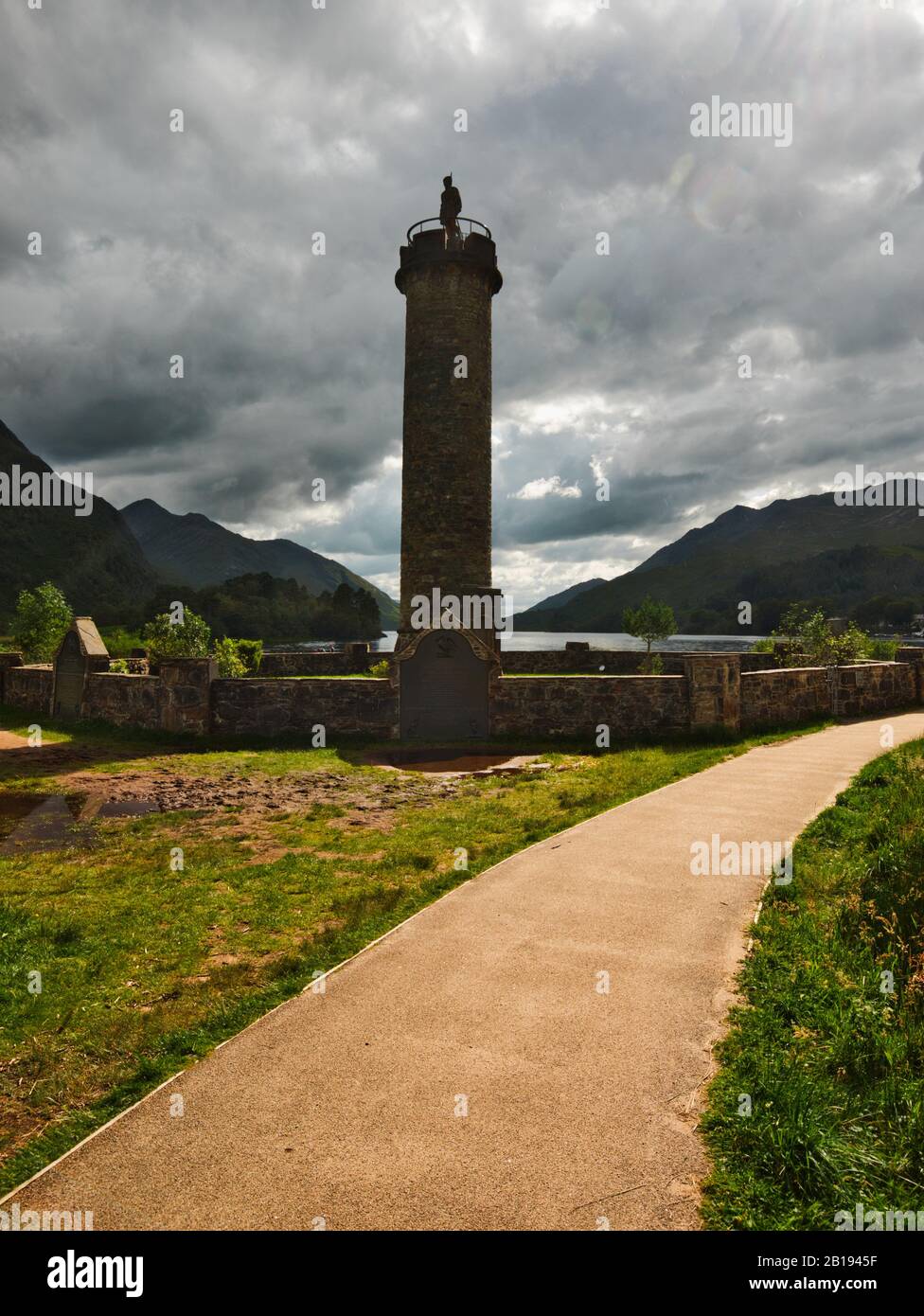 Glenfinnan Monument am Kopf von Loch Shiel, Lochaber, Highlands, Schottland Stockfoto