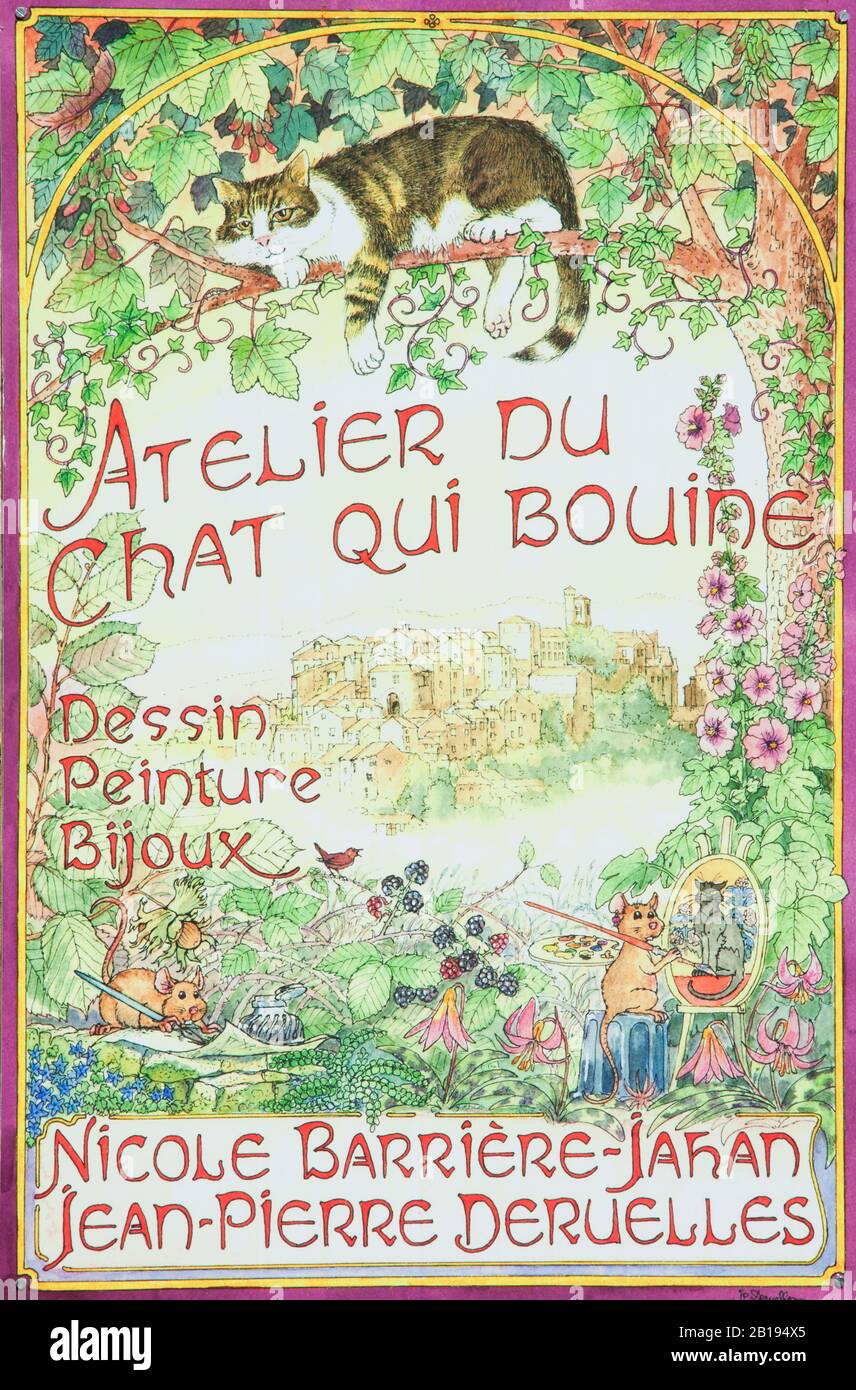 Shopschild, Frankreich, Europa Stockfoto