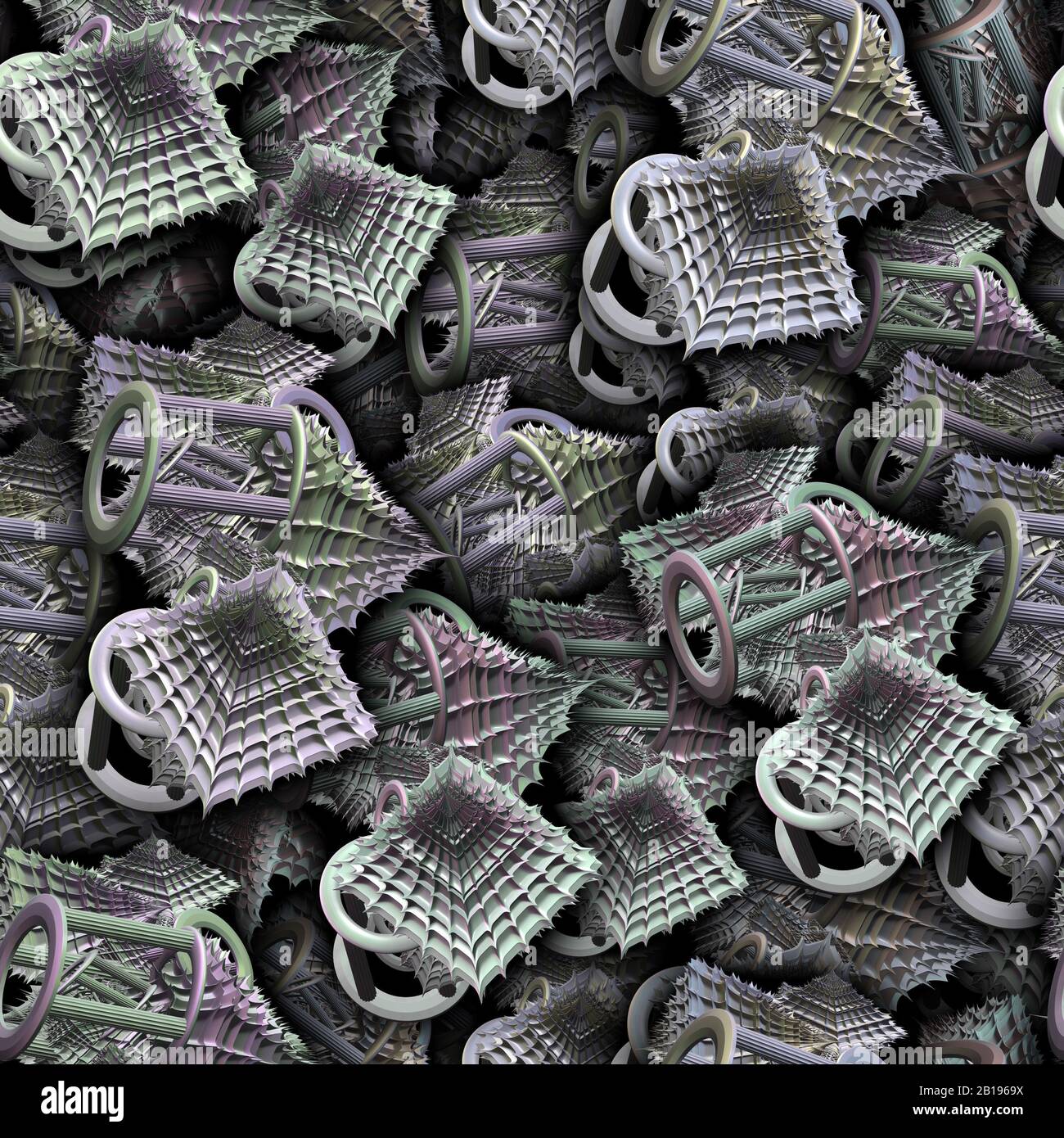 Kunststoff-Metall-Hintergrund Kachel 3D-Rendering Stockfoto