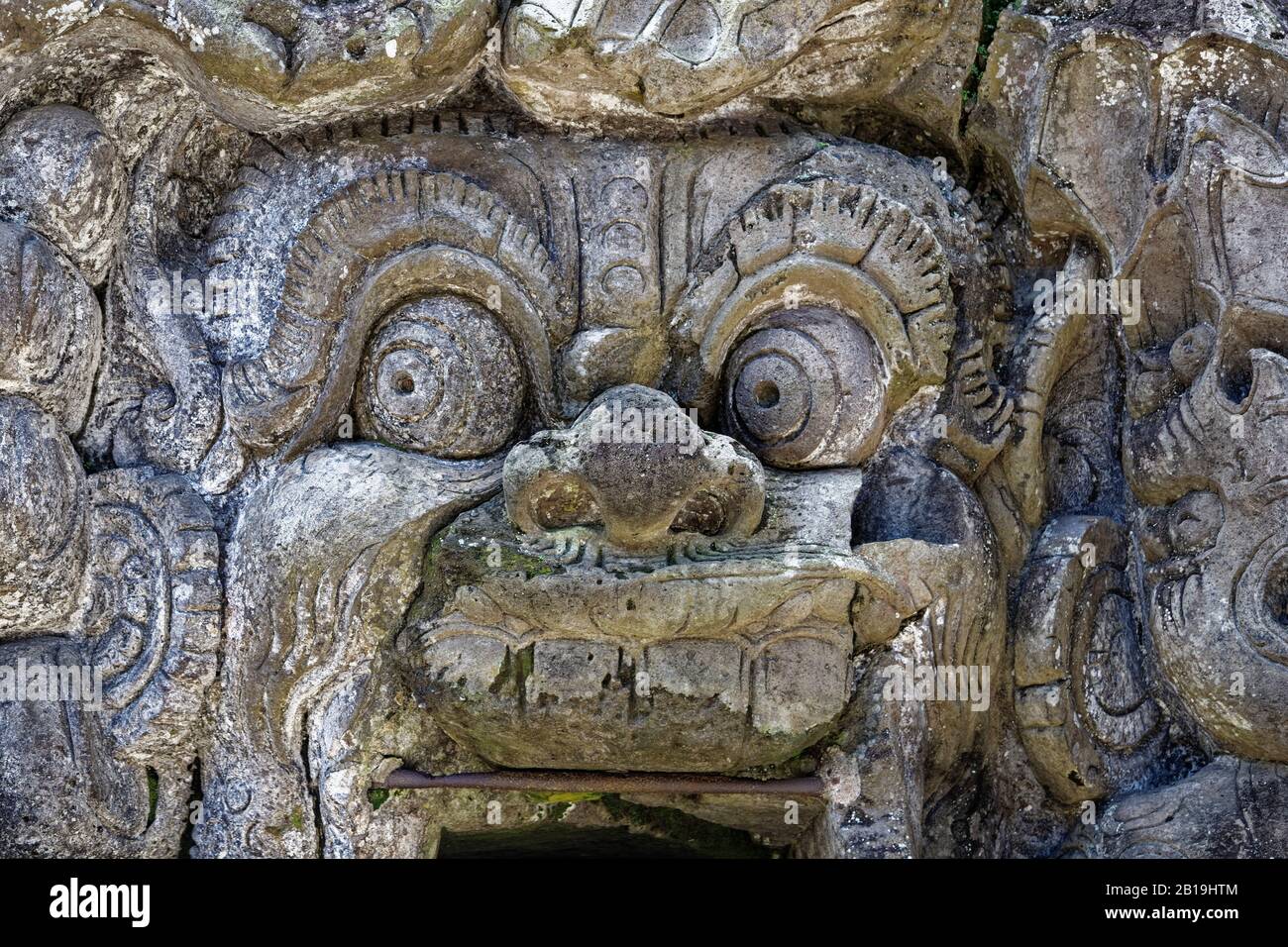 Gianyar, Bali Island, Indonesien. Mai 2019. Goa Gajah, die berühmte Touristenattraktion, ist eine bedeutende hinduistische archäologische Stätte. Stockfoto